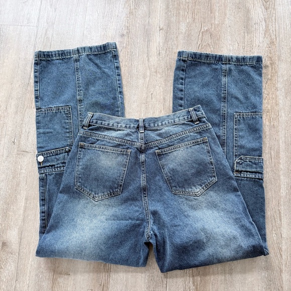 Cider High Rise Cargo Utility Jeans - Picture 7 of 7